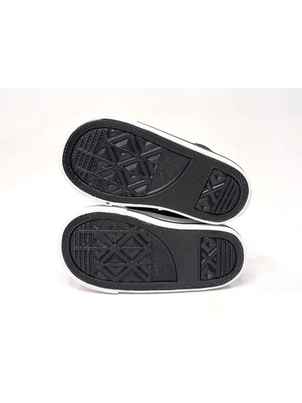 Converse Kids Black High-Top Sneakers with Gold Star Accents